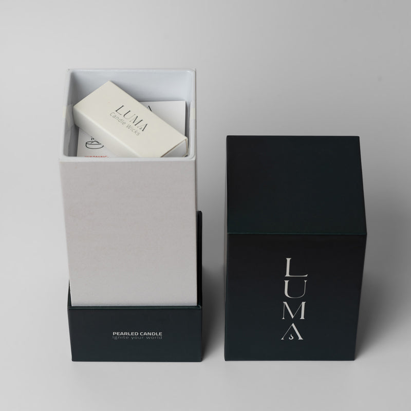 Luma Pearled Candle – Unscented Baby Blue 500g
