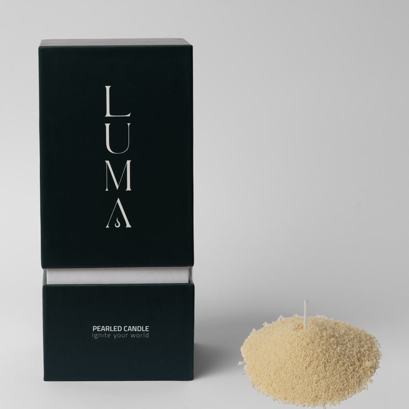 Luma Pearled Candle – Unscented Nude 500g