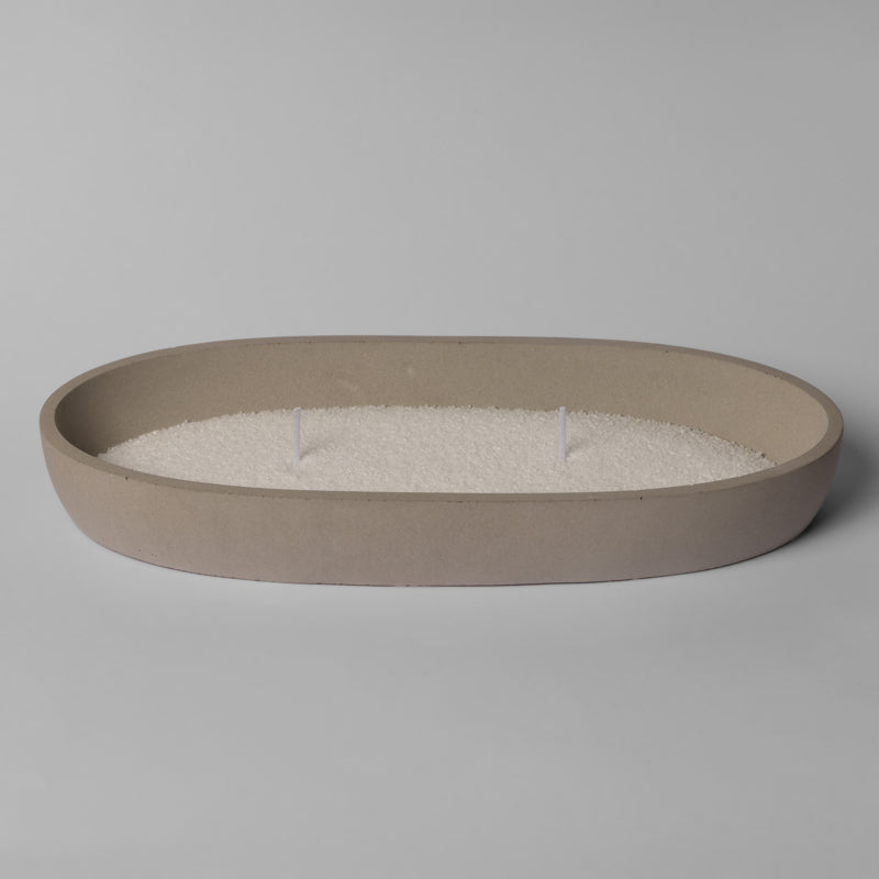 Concrete oval medium grey - Handcrafted