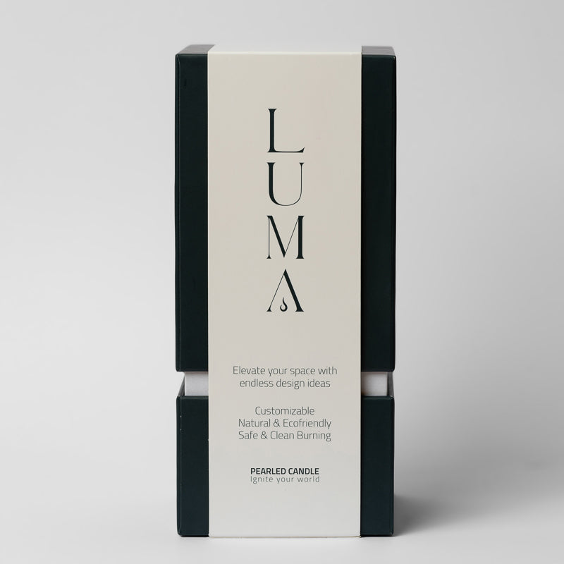 Luma Pearled Candle  – Unscented White 500g