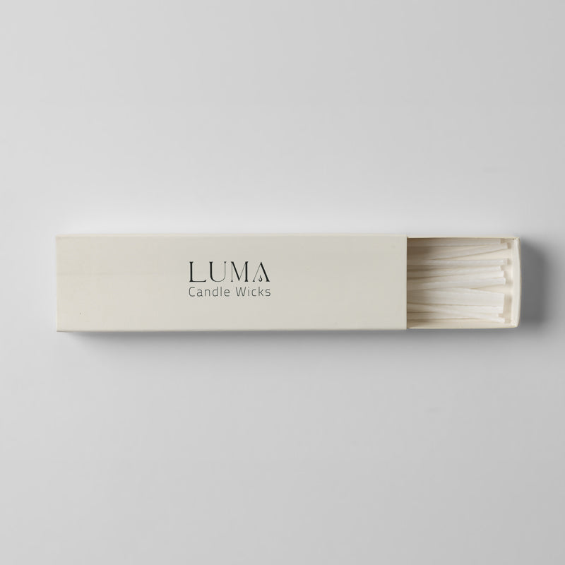 1kg white pearled candle + Luma Wick Box medium 10 cm – 15 wicks