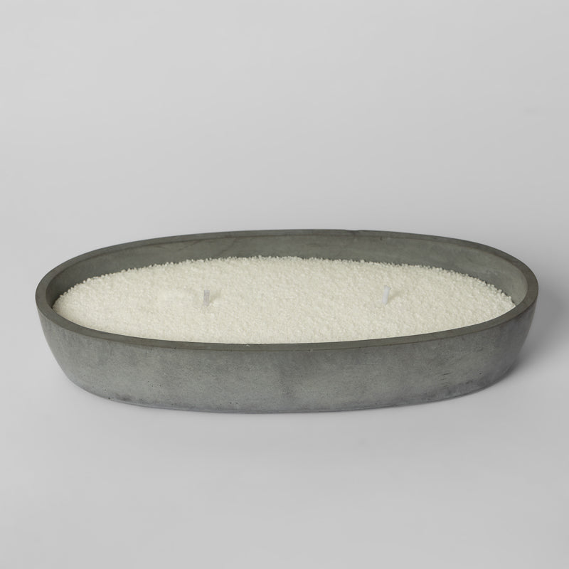 Concrete oval small black - Handcrafted