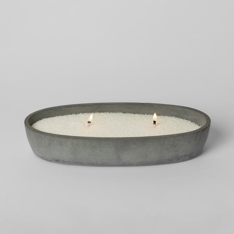 Concrete oval small black - Handcrafted