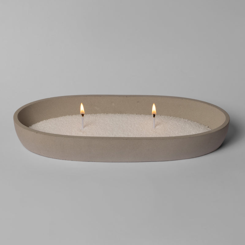 Concrete oval medium grey - Handcrafted