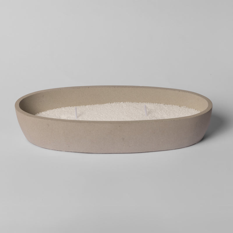 Concrete oval small grey - Handcrafted