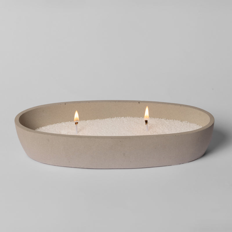 Concrete oval small grey - Handcrafted